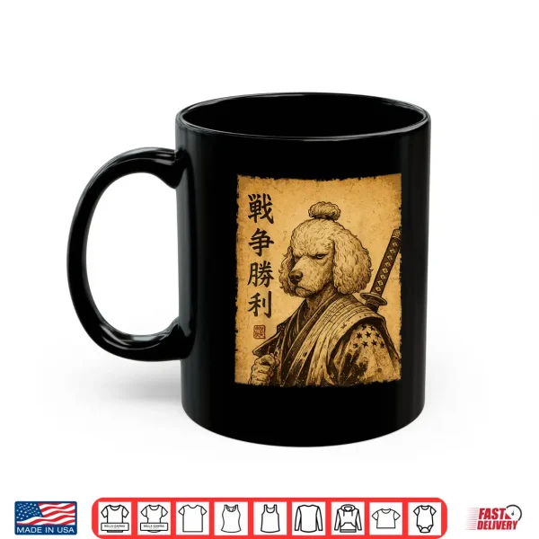 Mug Funny Poodle Samurai Dog Vintage Shirt