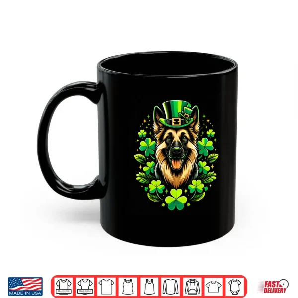 Mug Funny Puppy Shamrock German Shepherd Dog St. Patricks Day Shirt