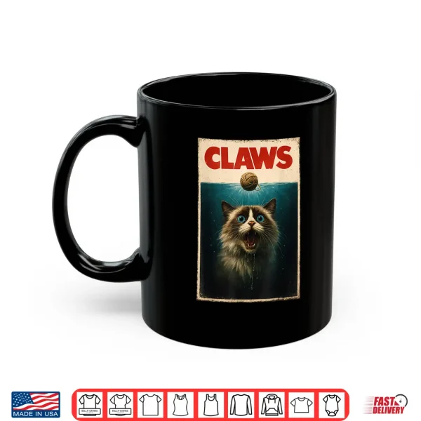 Mug Funny Ragdoll Cat CLAWS Yarn Ball Top Kitten Men Women Kids Shirt