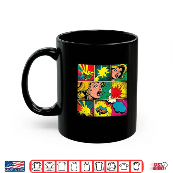 Mug Funny Retro Comic Pop Art Shirt Fun Cartoon Comics Manga Tee Shirt