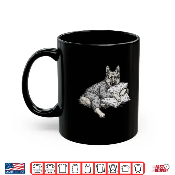 Mug Funny Sleepy German Shepherd Dog Pajama GSD Shirt