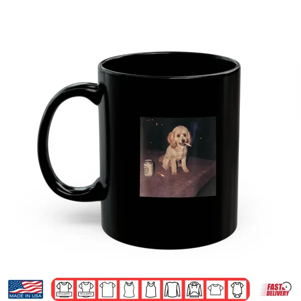 Mug Funny Smoking Toy Poodle Dog Cigarette Beer Gen Z Shirt