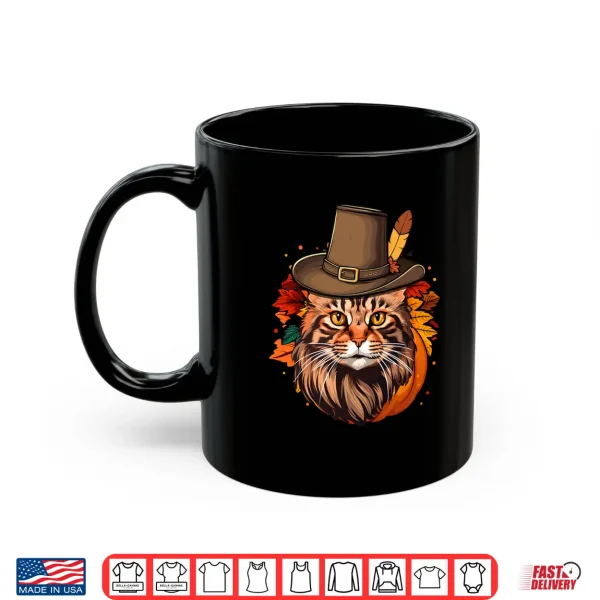 Mug Funny Thanksgiving Maine Coon Cat Shirt