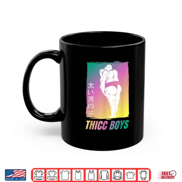 Mug Funny Thicc Boys Squad Sumo Shirt for Anime Fans
