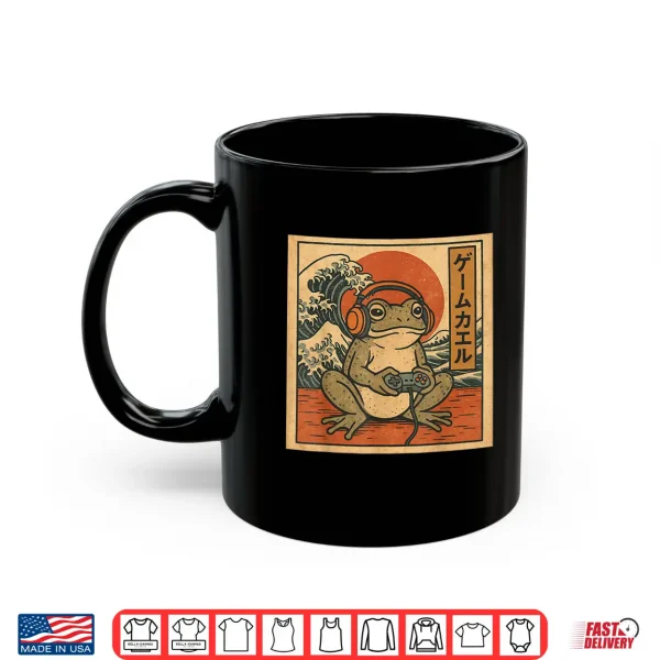 Mug Gaming Frog Art Ukiyo e Japanese Gamer Anime Men Women Boys Shirt