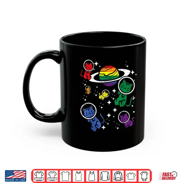 Gay Cats In Space Rainbow Pride Month Lgbtq Ally Women Girls Shirt 3 Mug Gay Cats In Space Rainbow Pride Month Lgbtq Ally Women Girls Shirt
