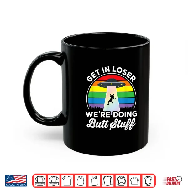 Mug Gay Pride Funny Gay Alien Abduction UFO Rainbow Shirt