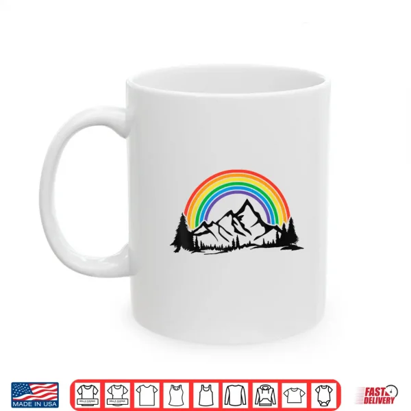 Mug Gay Pride Hiking Camping Backpacking Outdoor Retro LGBT Shirt