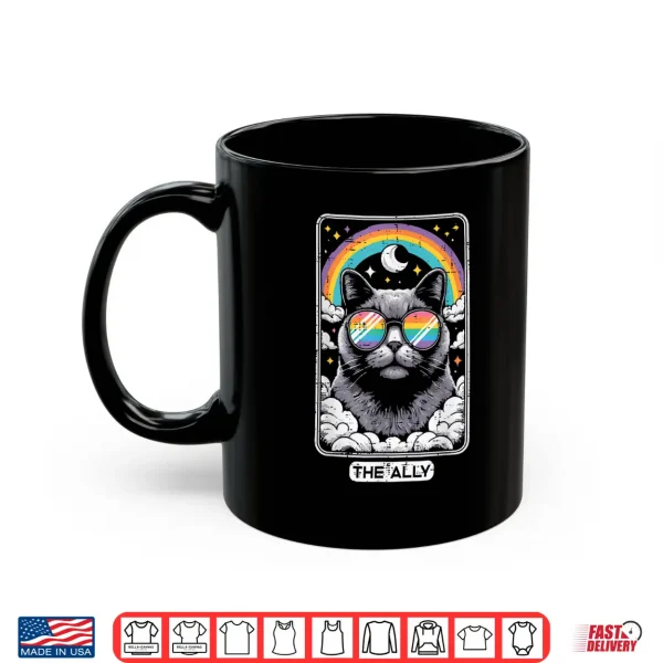 Mug Gay Pride Month Cat Card The Ally LGBTQ Rainbow Men Women Shirt