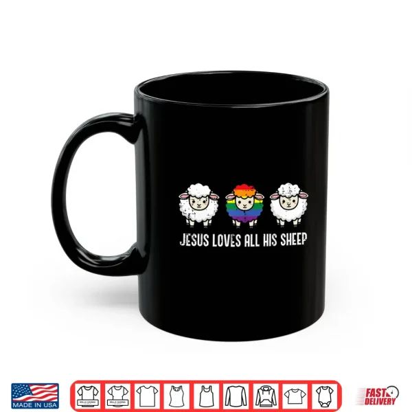 Mug Gay Pride Month Jesus Sheep LGBTQ Ally Rainbow Shirt