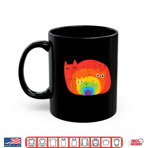 Mug Gay Rainbow Cats In Cats LGBT Flag Pride Month Men Women Shirt