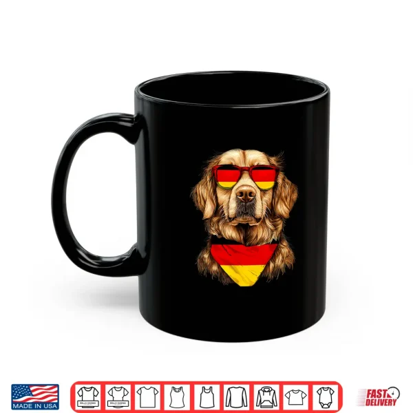 Mug German Flag Golden Retriever Dog Heritage Germany Shirt