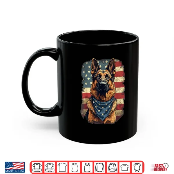 Mug German Shepherd American Flag Patriotic German Shepherd Shirt
