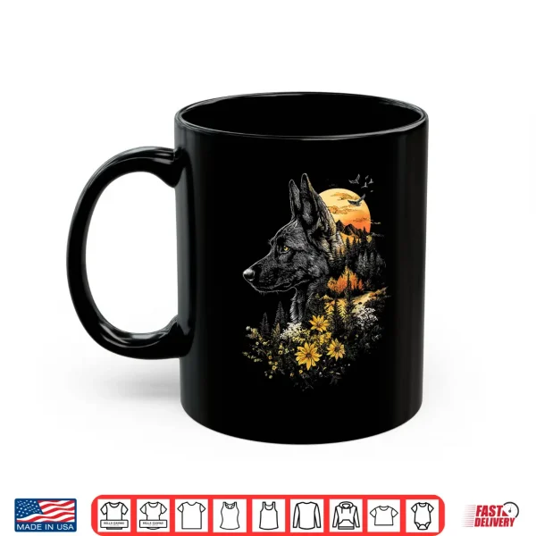 Mug German Shepherd Dog Camping Nature Lover Shirt