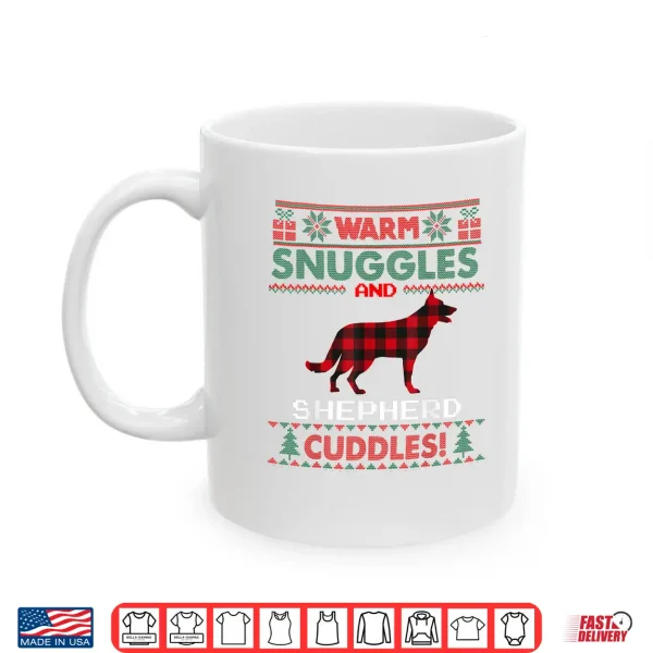 Mug German Shepherd Dog Christmas Pajama Ugly Christmas Sweater Shirt