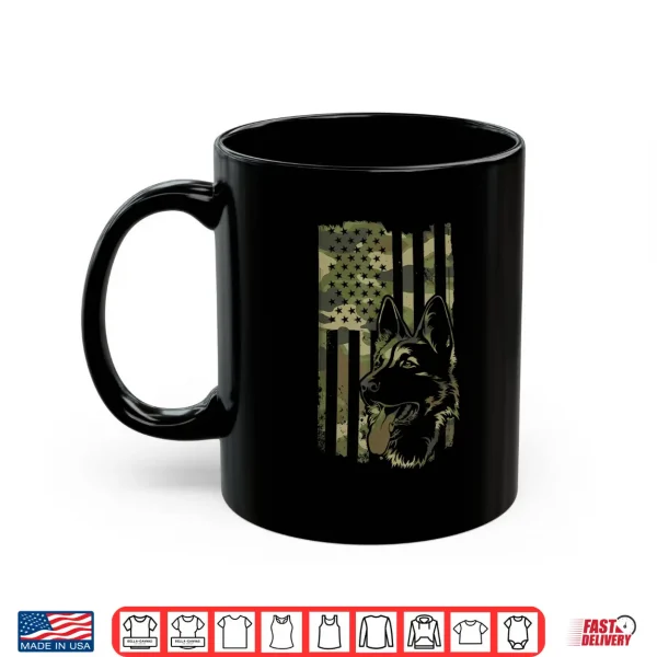 Mug German Shepherd Dog Dog Lover Shepherd USA Flag 4th July Shirt