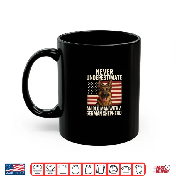 Mug German Shepherd Dog Lover Patriot for Men Grandpa Shirt