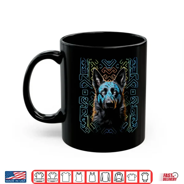 Mug German Shepherd Dog Mandala Pet Art Graphic German Shepherd Shirt