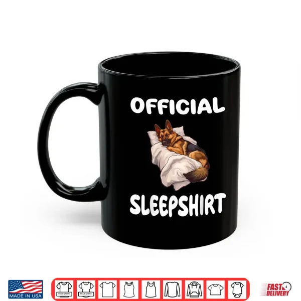 Mug German Shepherd Dog Official Sleepshirt Pajamas Nightgown Shirt