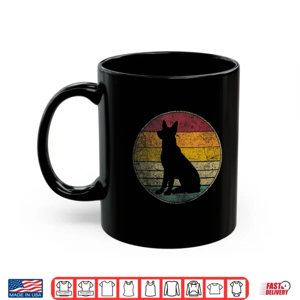 Mug German Shepherd Dog Vintage Distressed Retro Silhouette 70s Shirt
