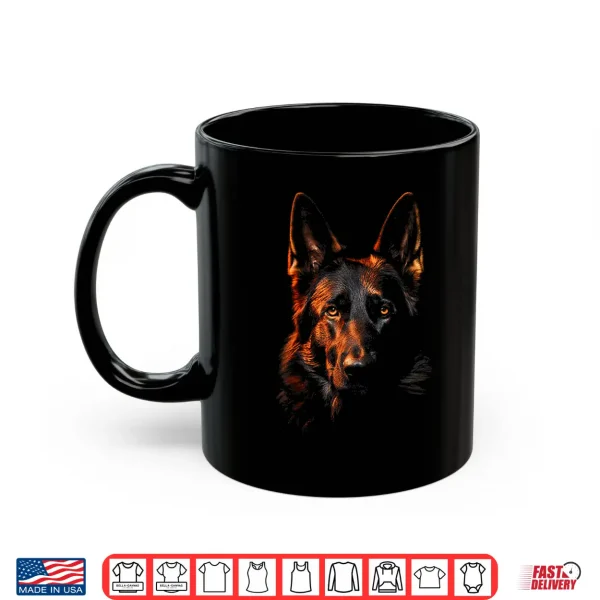 Mug German Shepherd Graphic Pet Illustration Dog German Shepherd Shirt