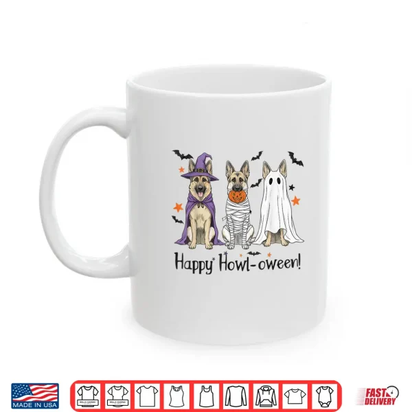 Mug German Shepherd Halloween Witch Mummy Ghost Dog Lover Shirt