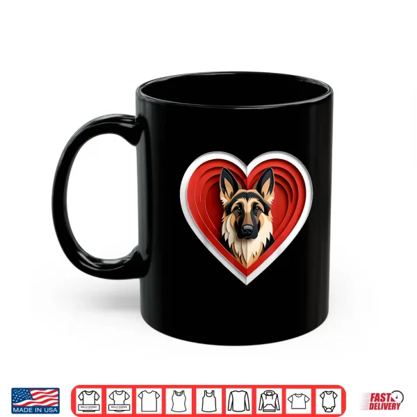 Mug German Shepherd Heart Cute GSD Puppy Dog Lover Shirt