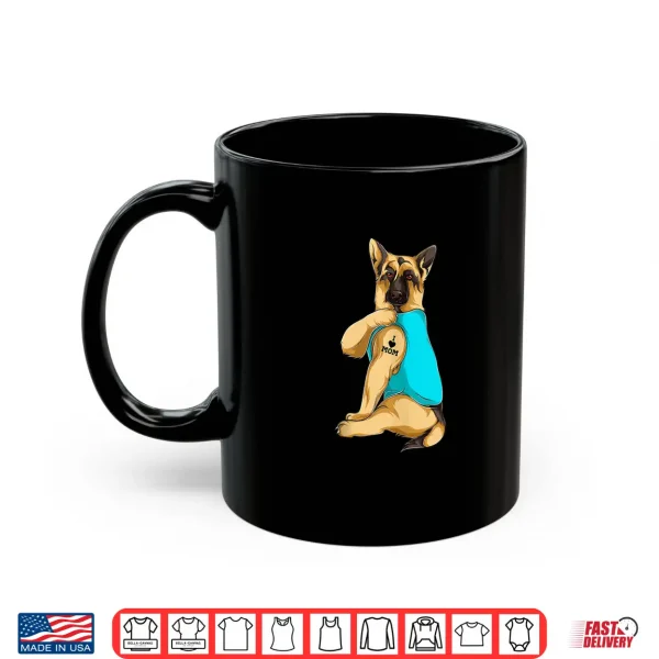 Mug German Shepherd I Love Mom Tattoo Apparel Dog Mom Gift Shirt
