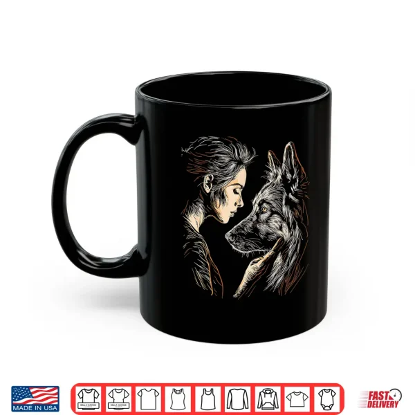 Mug German Shepherd Mom Dog Art Lover Mothers Day Shirt