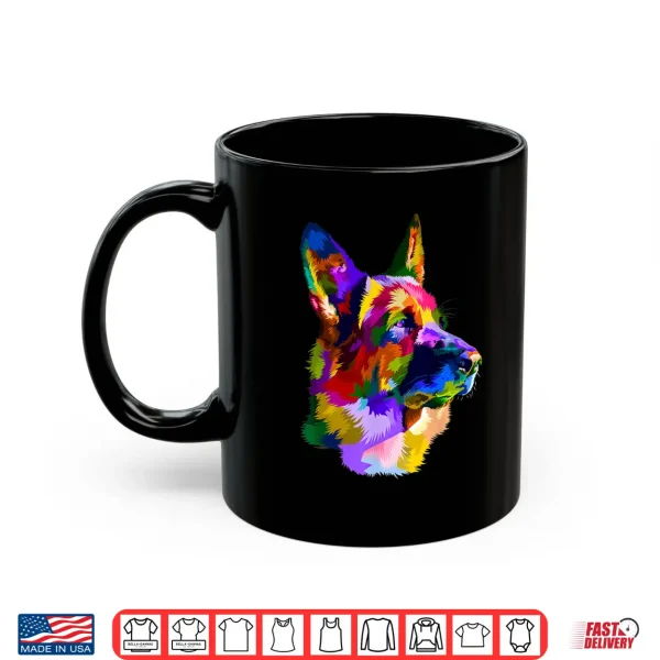 Mug German Shepherd Pop Art Portrait for Dog Owners Shirt