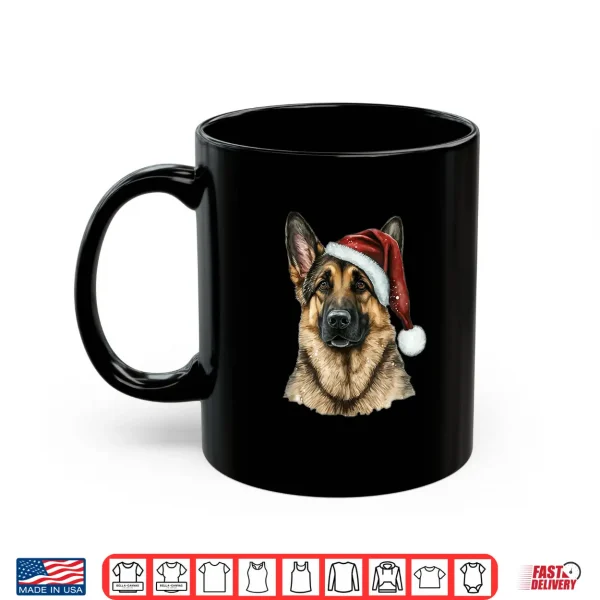 Mug German Shepherd Santa Claus Dog Christmas Shirt
