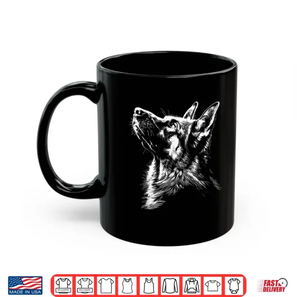 Mug German Shepherd Silhouette Graphic German Shepherd Dog Lover Shirt