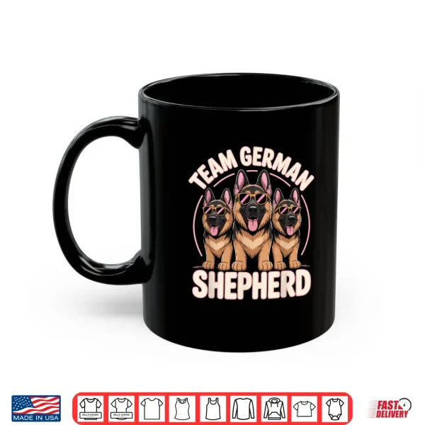 Mug German Shepherd Team Cute Cartoon for Dog Owner Pet Alsatian Shirt