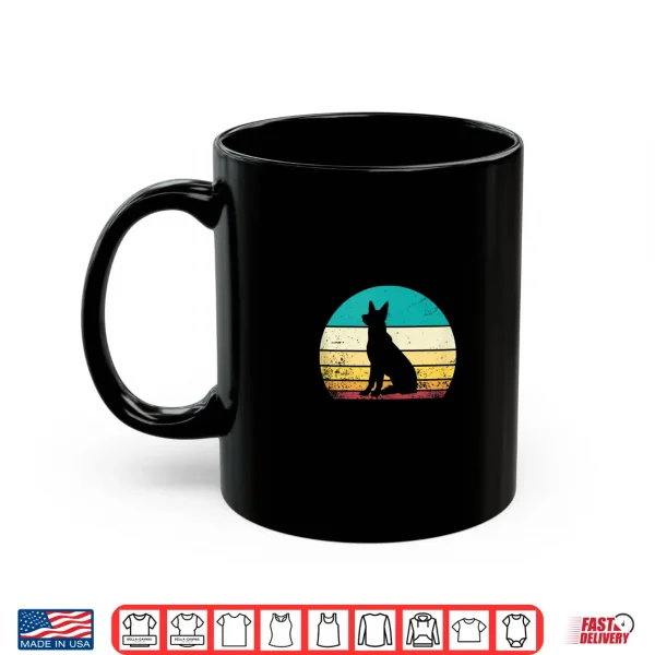 Mug German Shepherd Vintage Retro Sunset Shepherds Dog Lovers Shirt