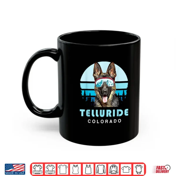 Mug German Shepherd Winter Ski Telluride Colorado Dog Lover Shirt