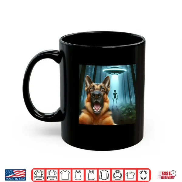 Mug German shepherd Selfie alien UFO funny German shepherd mom Shirt