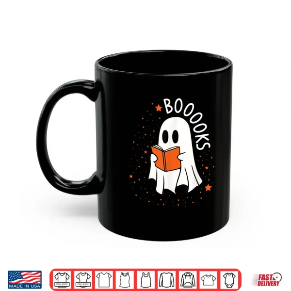 Mug Ghost Reading Books Boooks Halloween Teacher Boook Shirt