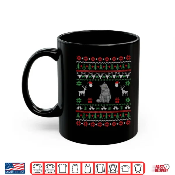 Mug Gifts For Cat Lovers British Shorthair Cat Christmas Shirt