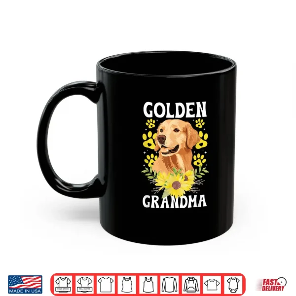 Mug Golden Grandma of A Golden Retriever Grandma Sunflower Shirt