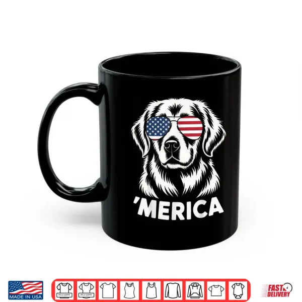 Mug Golden Retriever 4th of july merica Shirt