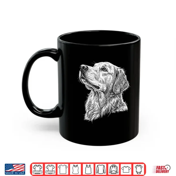 Mug Golden Retriever Art Dog Lover Pet Portrait Animal Lovers Shirt