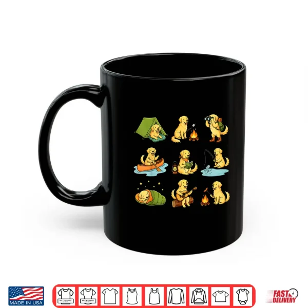 Golden Retriever Camping Cute Dog Hiking Camper Shirt 3 Mug Golden Retriever Camping Cute Dog Hiking Camper Shirt