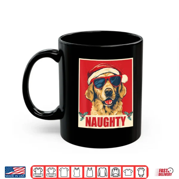Mug Golden Retriever Christmas Naughty Vintage Shirt