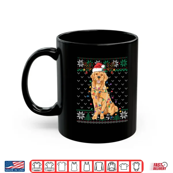 Mug Golden Retriever Christmas Ugly Sweater Funny Dog Lover Xmas Shirt