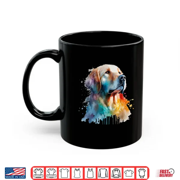 Mug Golden Retriever Colorful Pop Art Tie Dye Watercolor Shirt
