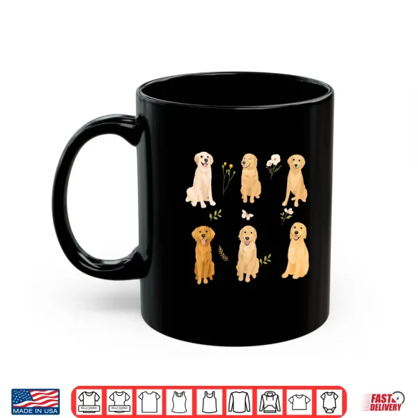 Mug Golden Retriever Cottagecore Floral Golden Mama Dog Owner Shirt