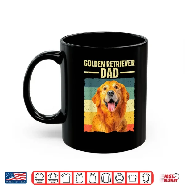 Mug Golden Retriever Dad Art For Men Father Golden Retriever Shirt