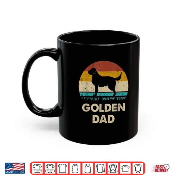 Mug Golden Retriever Dad Gift For Men Golden Dog Vintage Shirt