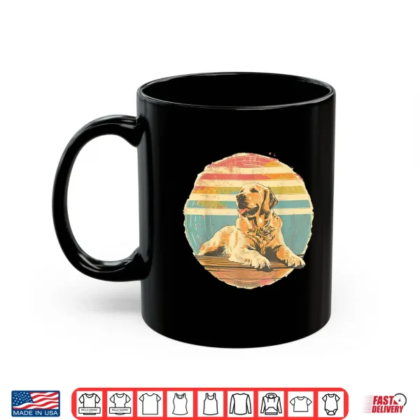 Mug Golden Retriever Distressed Retro Sun Dog Lover Shirt