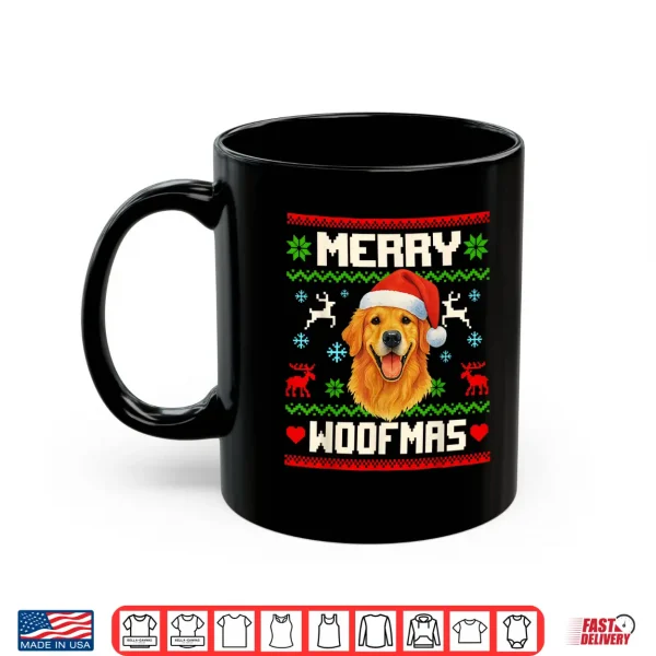 Mug Golden Retriever Dog Christmas Ugly Sweater Dog Lover Xmas Shirt